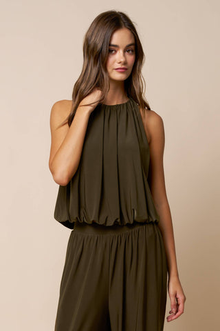 Bubble Hem Sleeveless Top