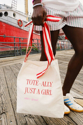 Tote-Ally Bow Strap Tote Bag