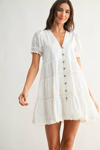 Willow Button Mini Dress
