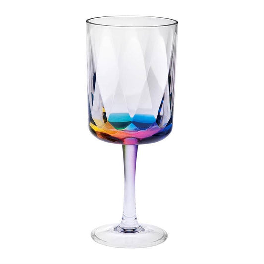 AC-0182 - 15 oz. Rainbow Diamond  Wine Glass