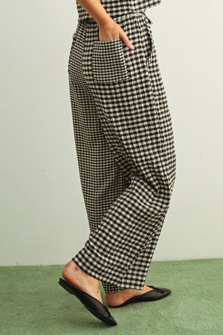 Noir Gingham Set - Pants
