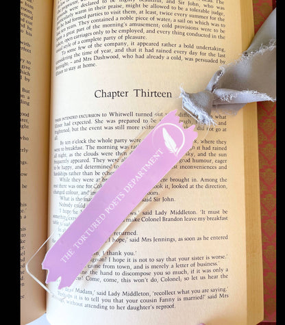 Taylor Swift Inspired Acrylic Bookmark-tortured poets dept