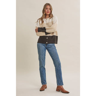 MORNING CHAI COLORBLOCK CARDIGAN
