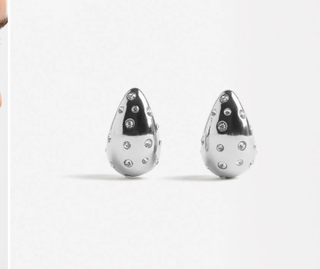 Icon Tear Drop-Stainless Steel and CZ