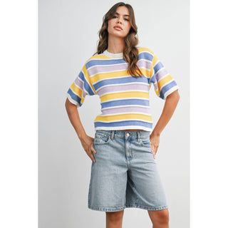 Spring Pastels Striped Knit