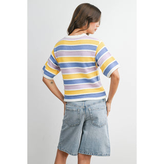 Spring Pastels Striped Knit