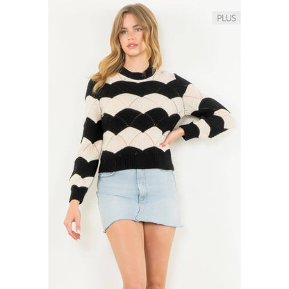 Cassie Chevron Sweater XL