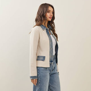 Ivory Denim trim jacket