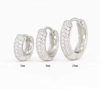 Pavé Huggie Hoop earrings