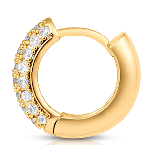 Pavé Huggie Hoop earrings