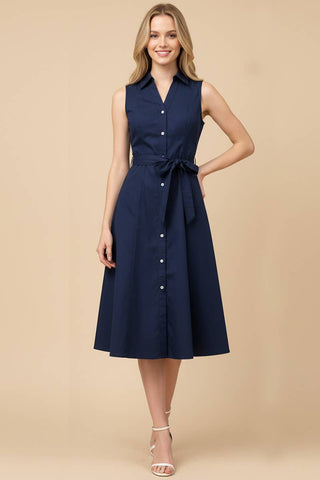 Mocha Latte Belted Dress