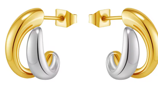 Flow- Double Hoop Earring- Steel Waterproof