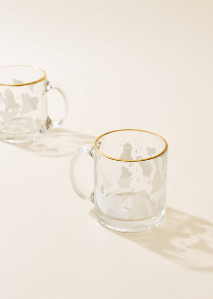 Starlight Ghost Spooky Halloween Clear Glass Mug