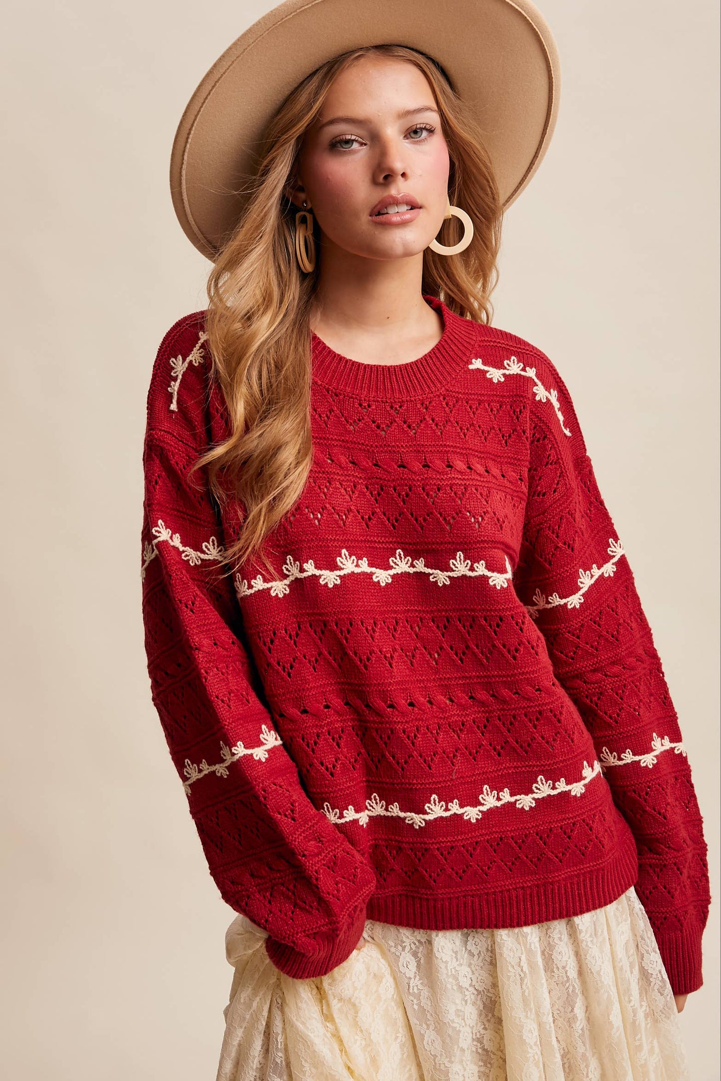 Rosalind Pointelle Sweater