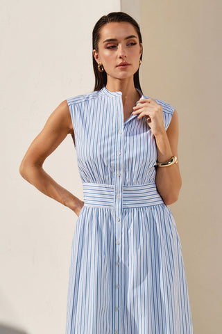 Pricilla Striped Button Down Dress