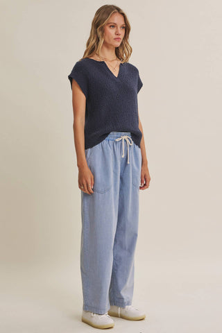 MINERAL-WASHED PANTS