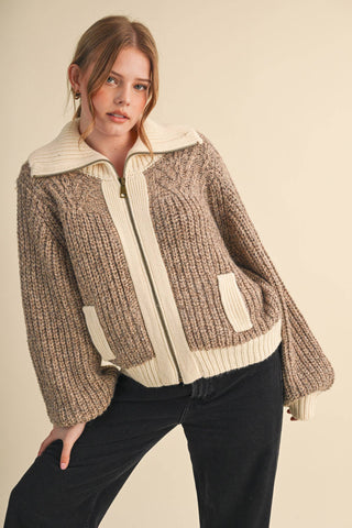 The Aspen Zip-Up Sweater Jacket