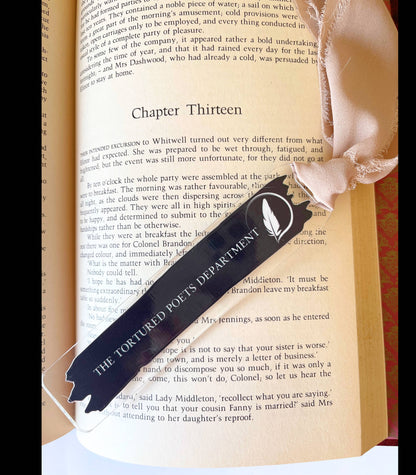 Taylor Swift Inspired Acrylic Bookmark-tortured poets dept