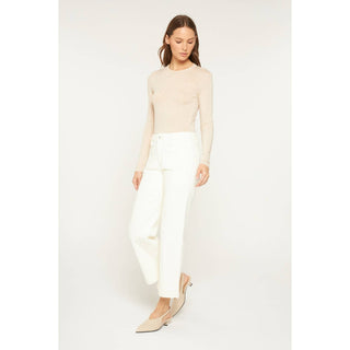 HIGH RISE CROPPED WIDE LEG WITH PATCH PKT