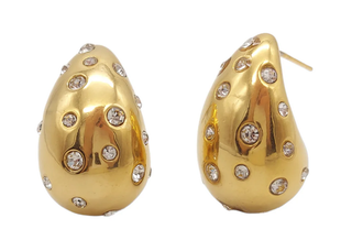Icon Tear Drop-Stainless Steel and CZ