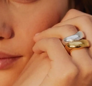 Wave Stacking Rings- Waterproof-PVD 14K gold or silver