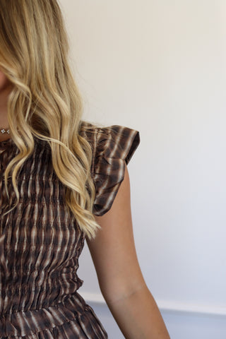 October Plaid Maxi Dress