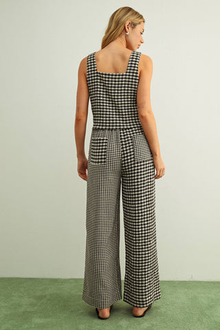 Noir Gingham Set - Pants