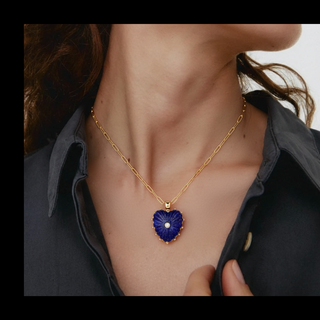 Let Your Heart Lead- Gemstone Pendant Necklace- Heart Center