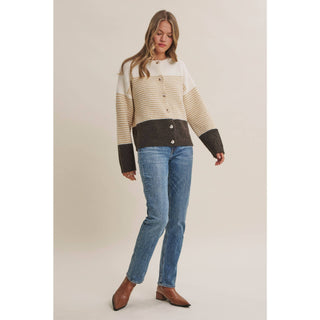 MORNING CHAI COLORBLOCK CARDIGAN