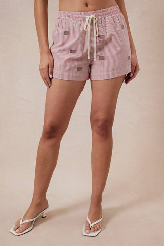 GBA EMBROIDERED SHORTS
