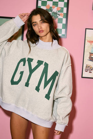 GYM & BED Reversible Mockneck Sweatshirt