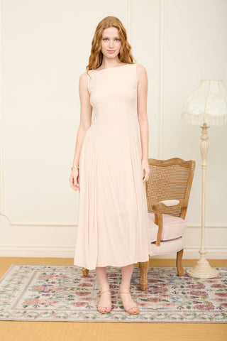 Basque Waist Midi Dress
