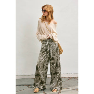 Monochrome Motion Looped Belt Pants