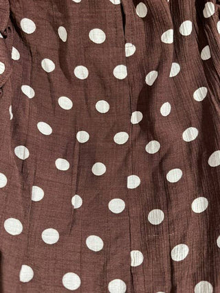 Chestnut Moon Polka Dot Ruffle Blouse
