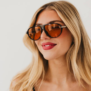 Retro Oval Flat Aviator Sunglasses