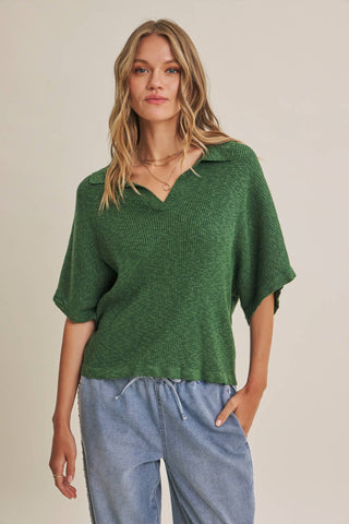 SLUB RIB DOLMAN SWEATER