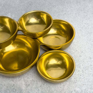 Gold  5-Cluster Bowl