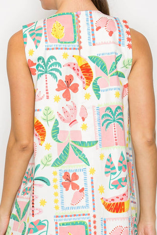 Tropical Vibes Mini Shift Dress