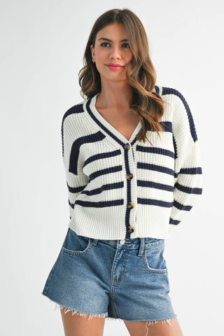 Bona Striped Cardigan