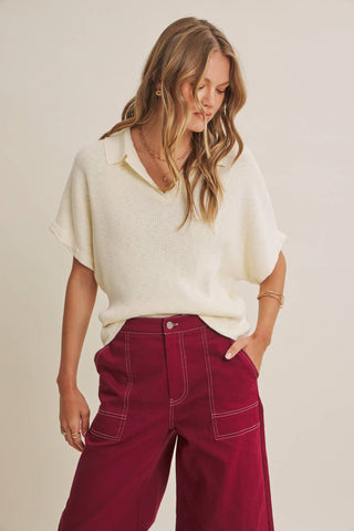 SLUB RIB DOLMAN SWEATER