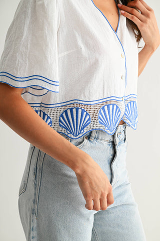 Summer at the shore Shell Top
