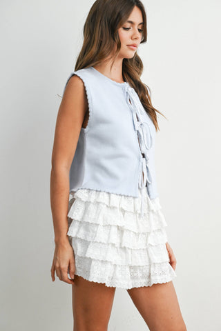 Scalloped-Hem Vest