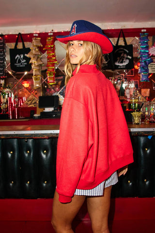 USA & FLAG Reversible Mock Neck Sweatshirt