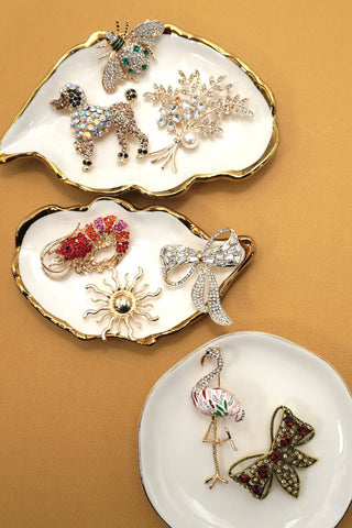 Vintage Brooches Pins Classic Retro Rhinestone