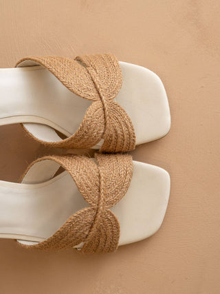 The Santiago Toffee | Raffia Summer Heel
