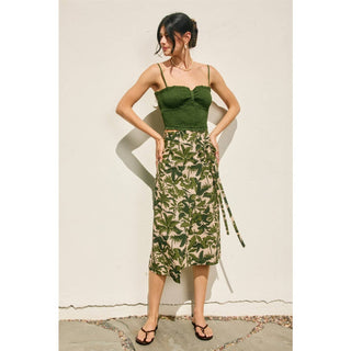 Paradise Grove Midi Wrap Skirt