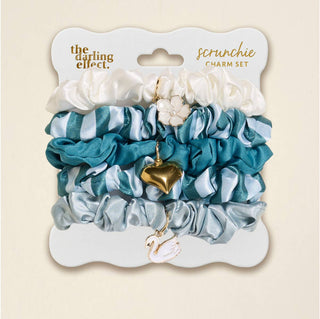 Scrunchie Charm Set–Sicily Stripes Teal