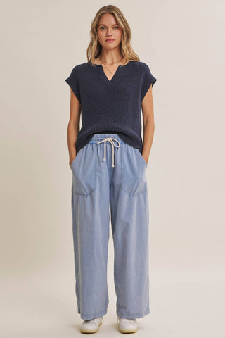 MINERAL-WASHED PANTS