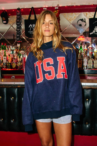 USA & FLAG Reversible Mock Neck Sweatshirt