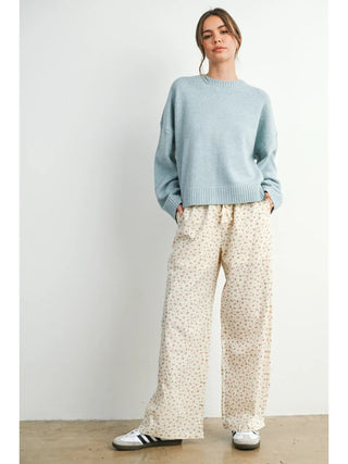 Robin's Egg Back Tie Sweater